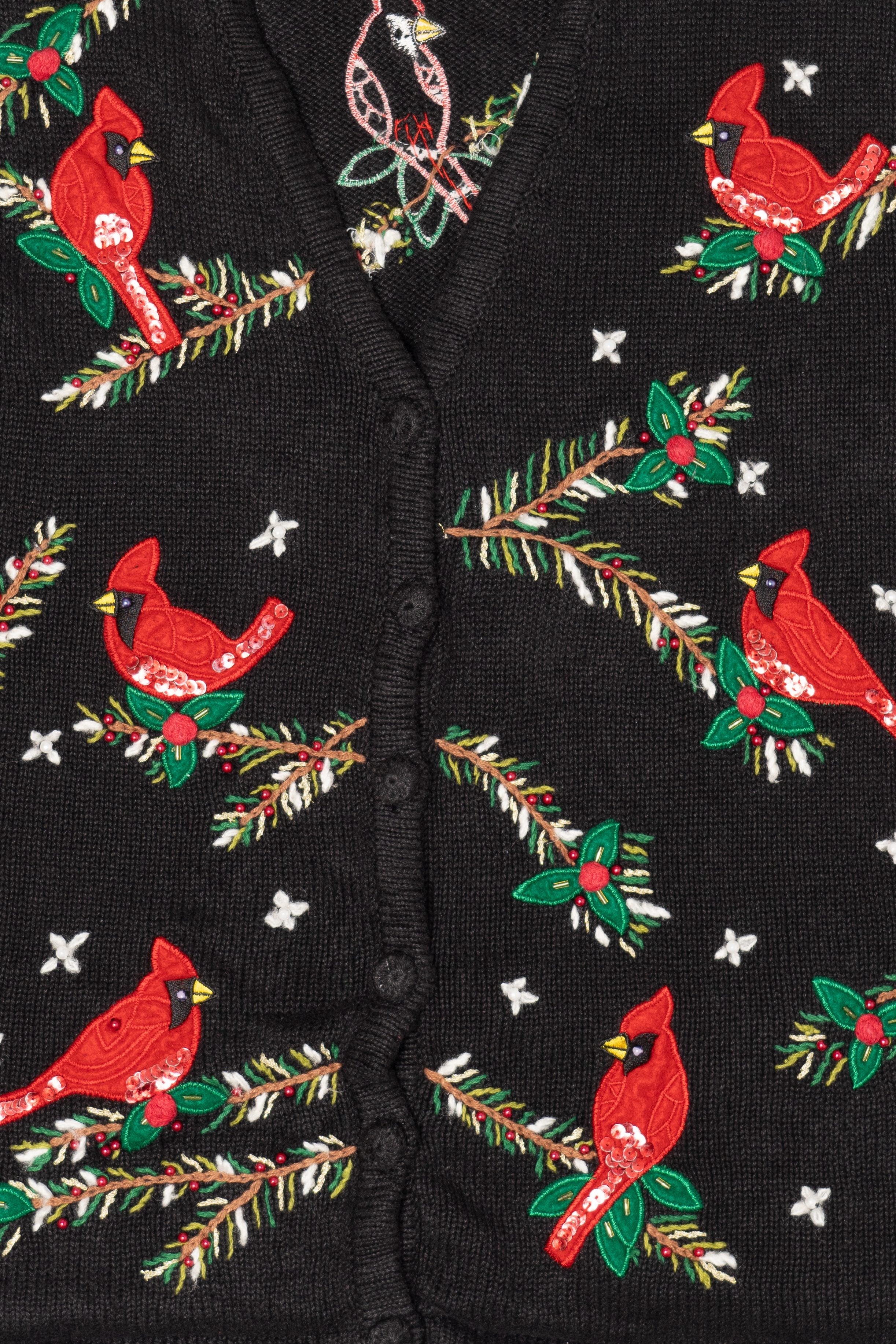 Vintage Bobbie Brooks Cardinals Ugly Christmas Vest (1990s)