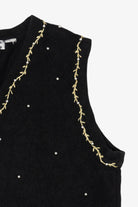 Vintage Victoria Jones Poinsettias Ugly Christmas Sweater (1990s)