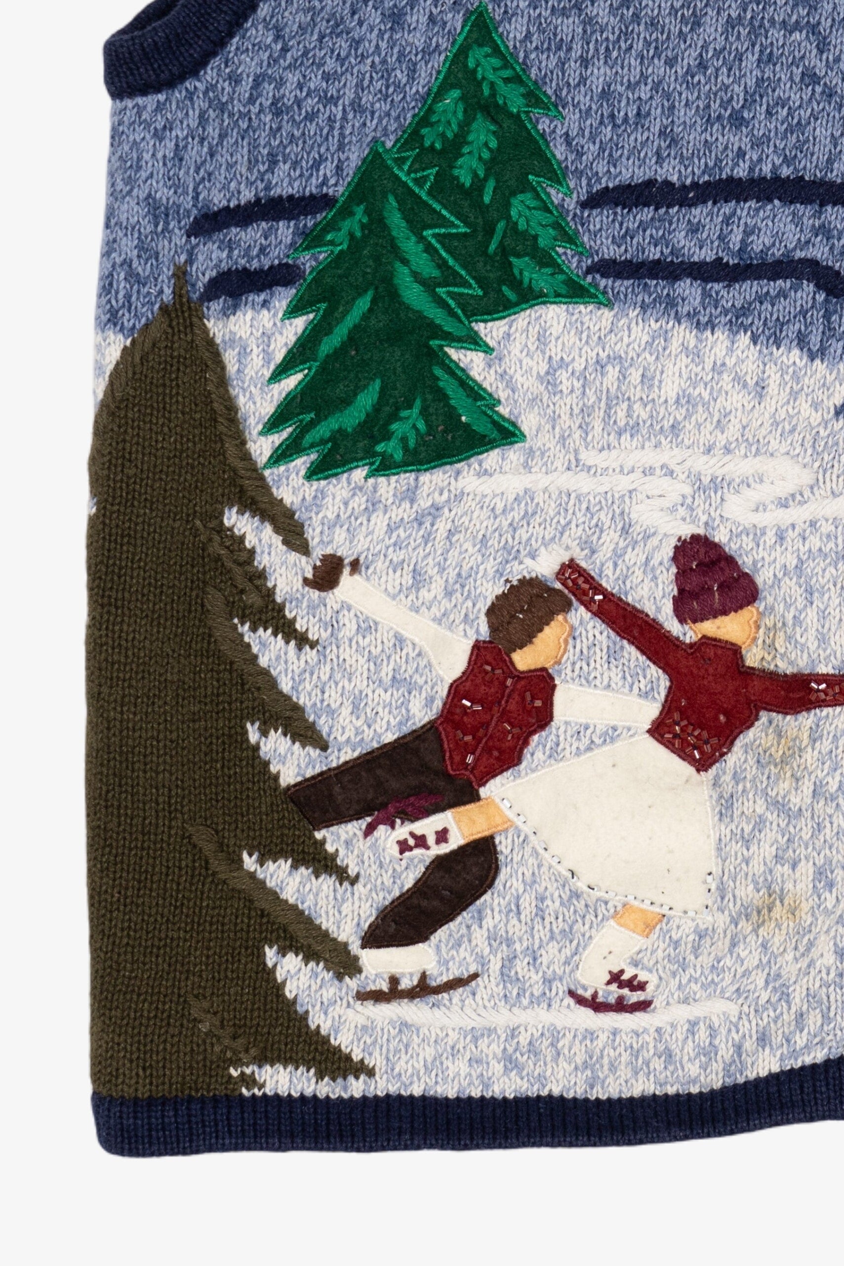 Vintage Bobbie Brooks Ice Skating Ugly Christmas Vest (1990s)