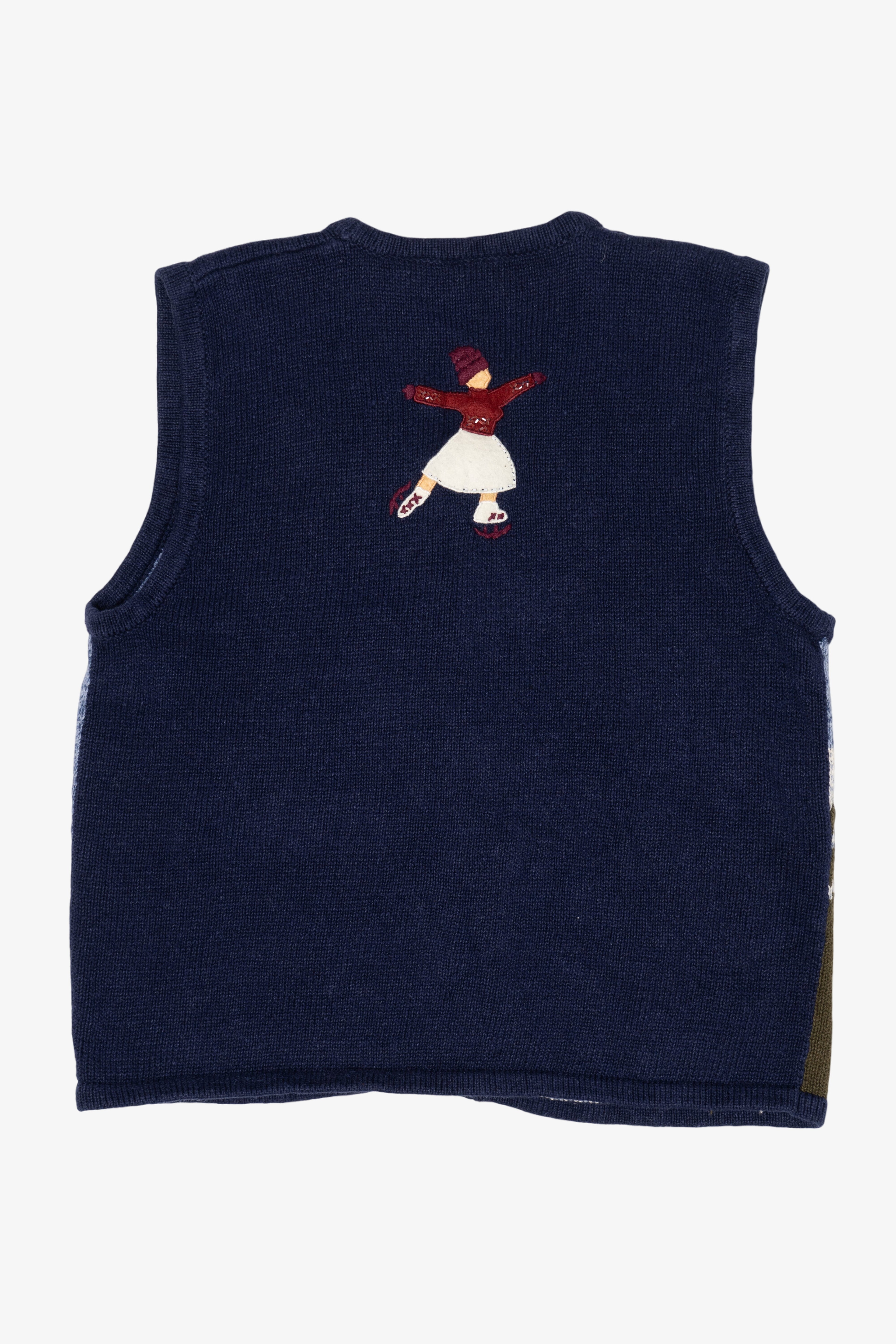 Vintage Bobbie Brooks Ice Skating Ugly Christmas Vest (1990s)