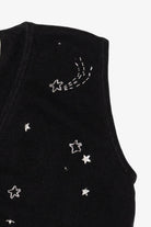 Vintage Susan Bristol Santa On the Moon Ugly Christmas Vest (1990s)