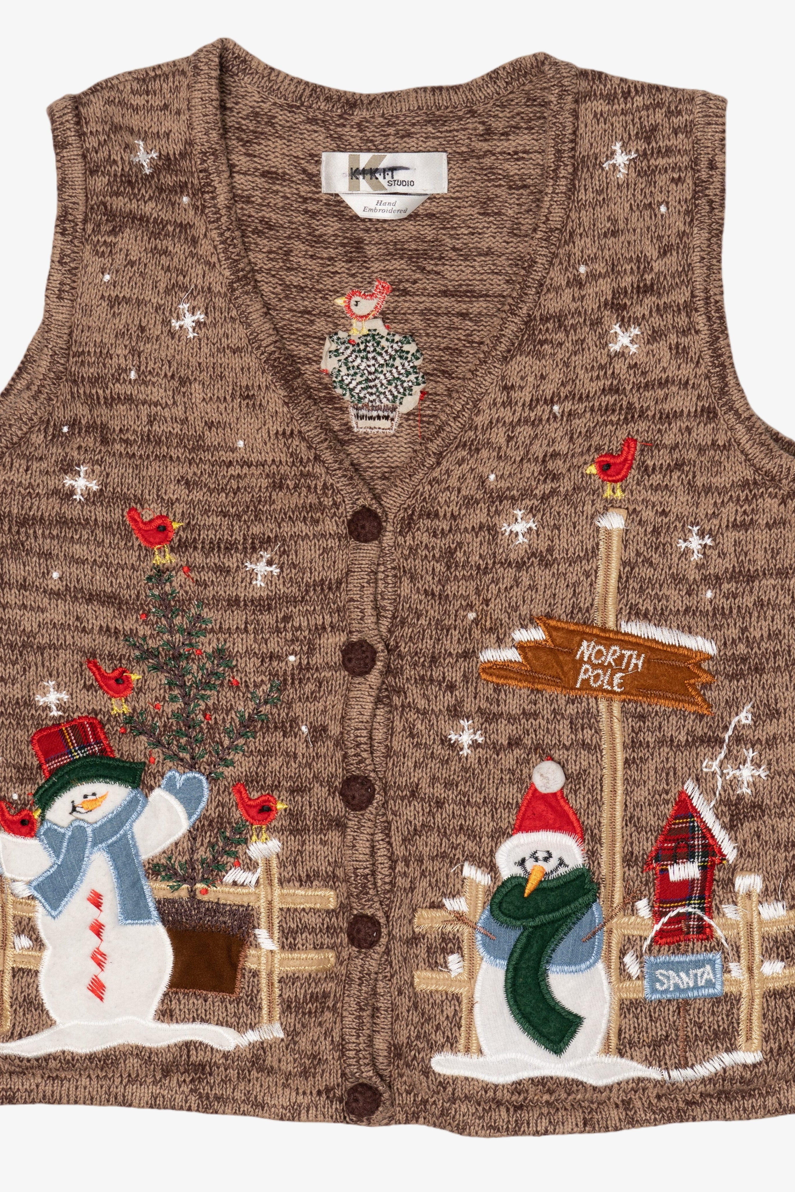 Vintage Kikit Studio North Pole Ugly Christmas Vest (1990s)