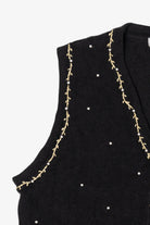 Vintage Victoria Jones Poinsettias Ugly Christmas Vest (1990s)