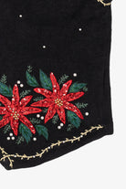 Vintage Victoria Jones Poinsettias Ugly Christmas Vest (1990s)