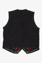 Vintage Victoria Jones Poinsettias Ugly Christmas Vest (1990s)