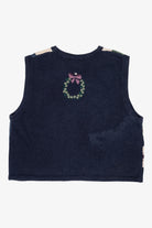 Vintage North Crest Wreaths Ugly Christmas Vest (1990s)