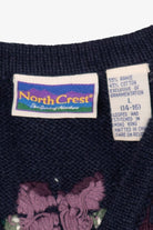 Vintage North Crest Wreaths Ugly Christmas Vest (1990s)