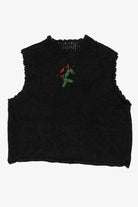Vintage Hampshire Studio Roses Ugly Christmas Vest (1990s)