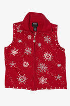 Vintage Studio Joy Snowflakes Ugly Christmas Vest (1990s)