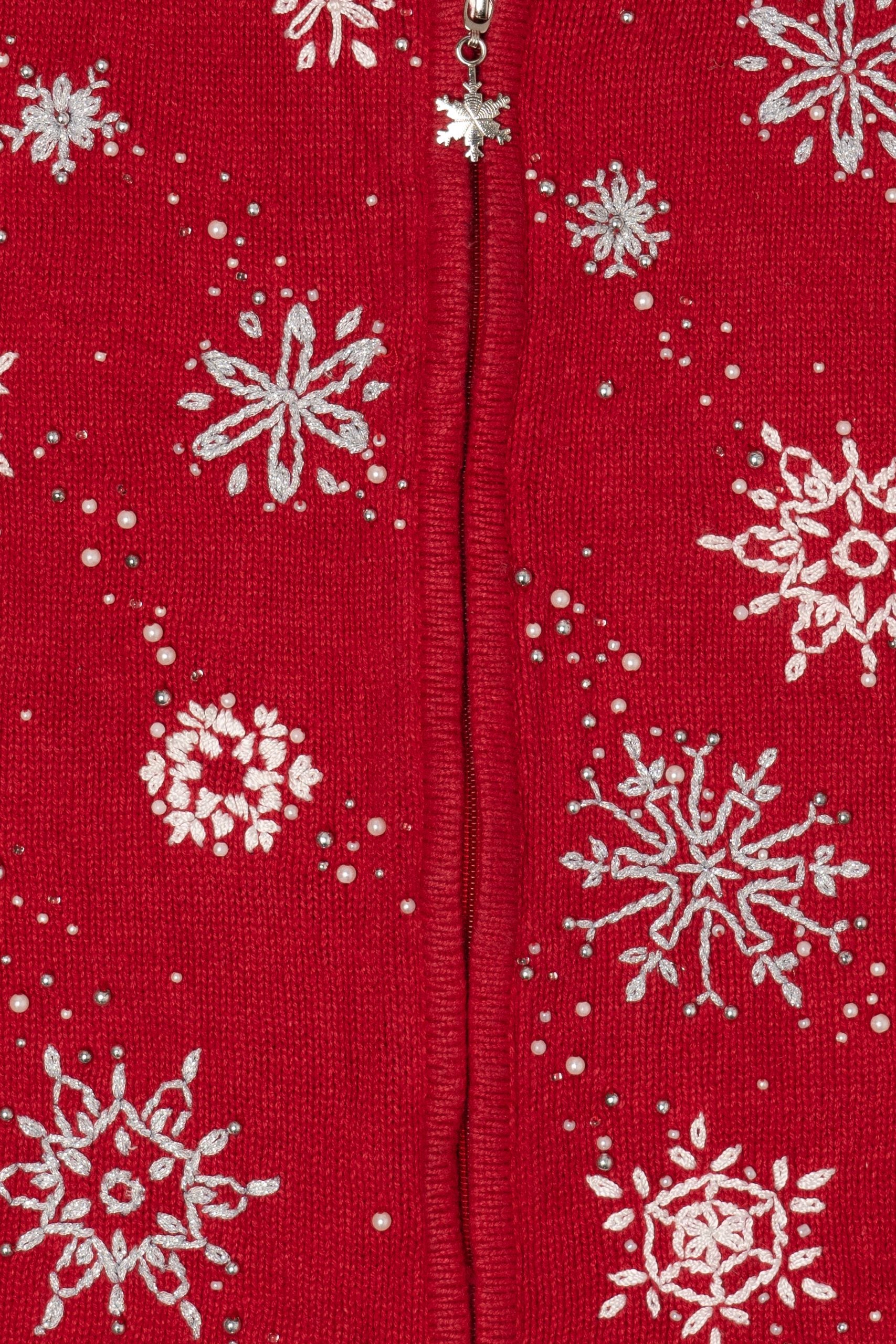 Vintage Studio Joy Snowflakes Ugly Christmas Vest (1990s)