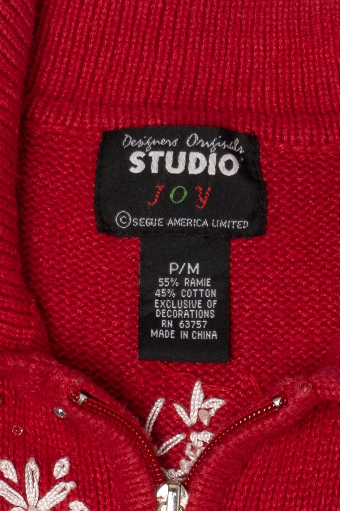 Vintage Studio Joy Snowflakes Ugly Christmas Vest (1990s)