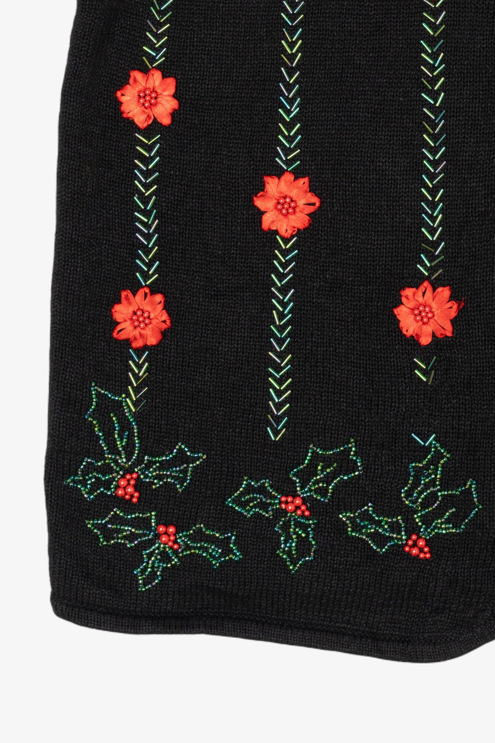 Vintage Lisa International Flowers Ugly Christmas Vest (1990s)