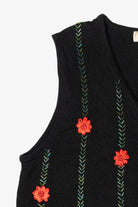 Vintage Lisa International Flowers Ugly Christmas Vest (1990s)