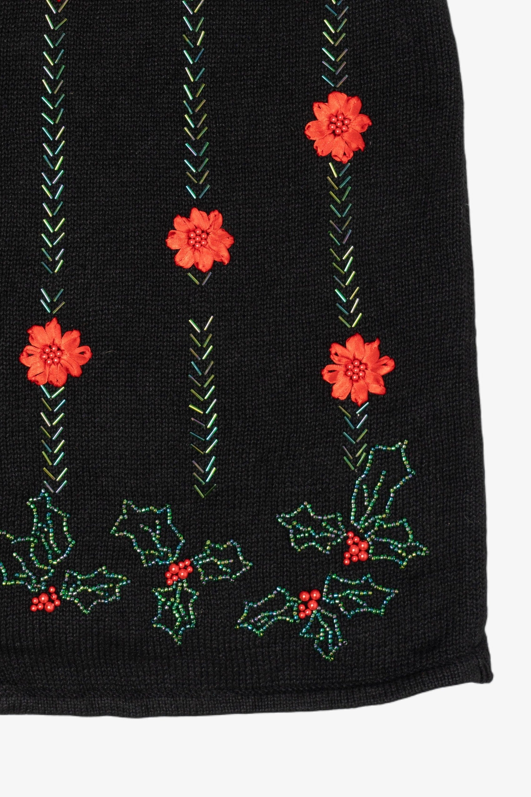 Vintage Lisa International Flowers Ugly Christmas Vest (1990s)