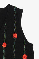 Vintage Lisa International Flowers Ugly Christmas Vest (1990s)