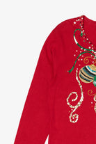 Vintage Red Jack B. Quick Ornaments Ugly Christmas Pullover (2000s)