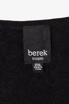 Vintage Y2k Lightweight Black Berek Studio Snowman Ugly Christmas Pullover (2000s)