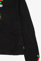 Vintage Y2k Lightweight Black Just B Santa Ugly Christmas Pullover (2000s)