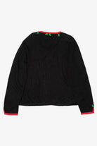 Vintage Y2k Lightweight Black Just B Santa Ugly Christmas Pullover (2000s)