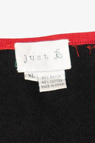 Vintage Y2k Lightweight Black Just B Santa Ugly Christmas Pullover (2000s)