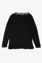 Vintage Y2k Lightweight Black Berek Snowmen Ugly Christmas Pullover (2000s)