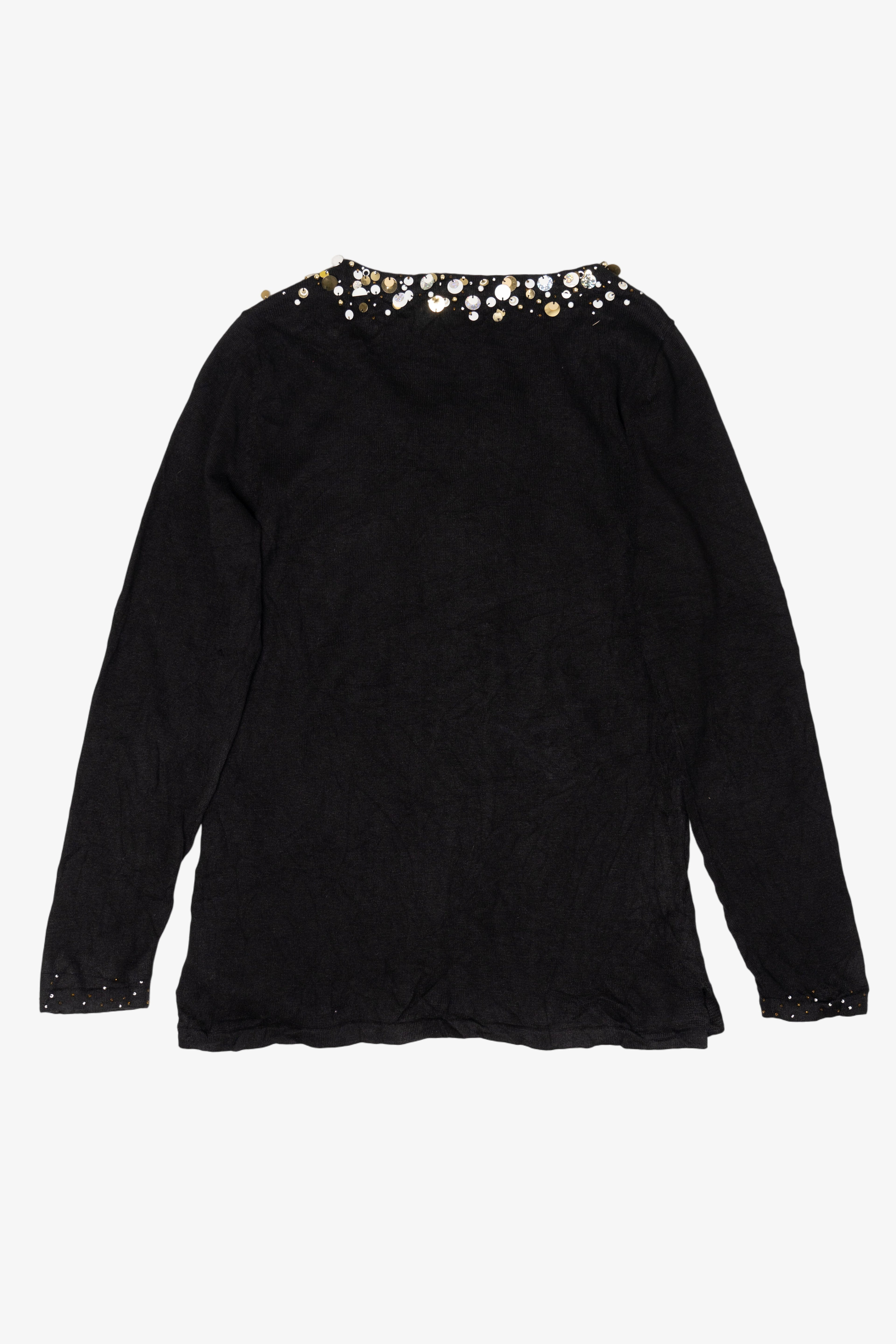 Vintage Y2k Lightweight Black Berek Snowmen Ugly Christmas Pullover (2000s)