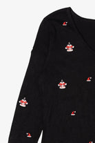 Vintage Y2k Lightweight Black Etoile Santa Clothes Ugly Christmas Pullover (2000s)