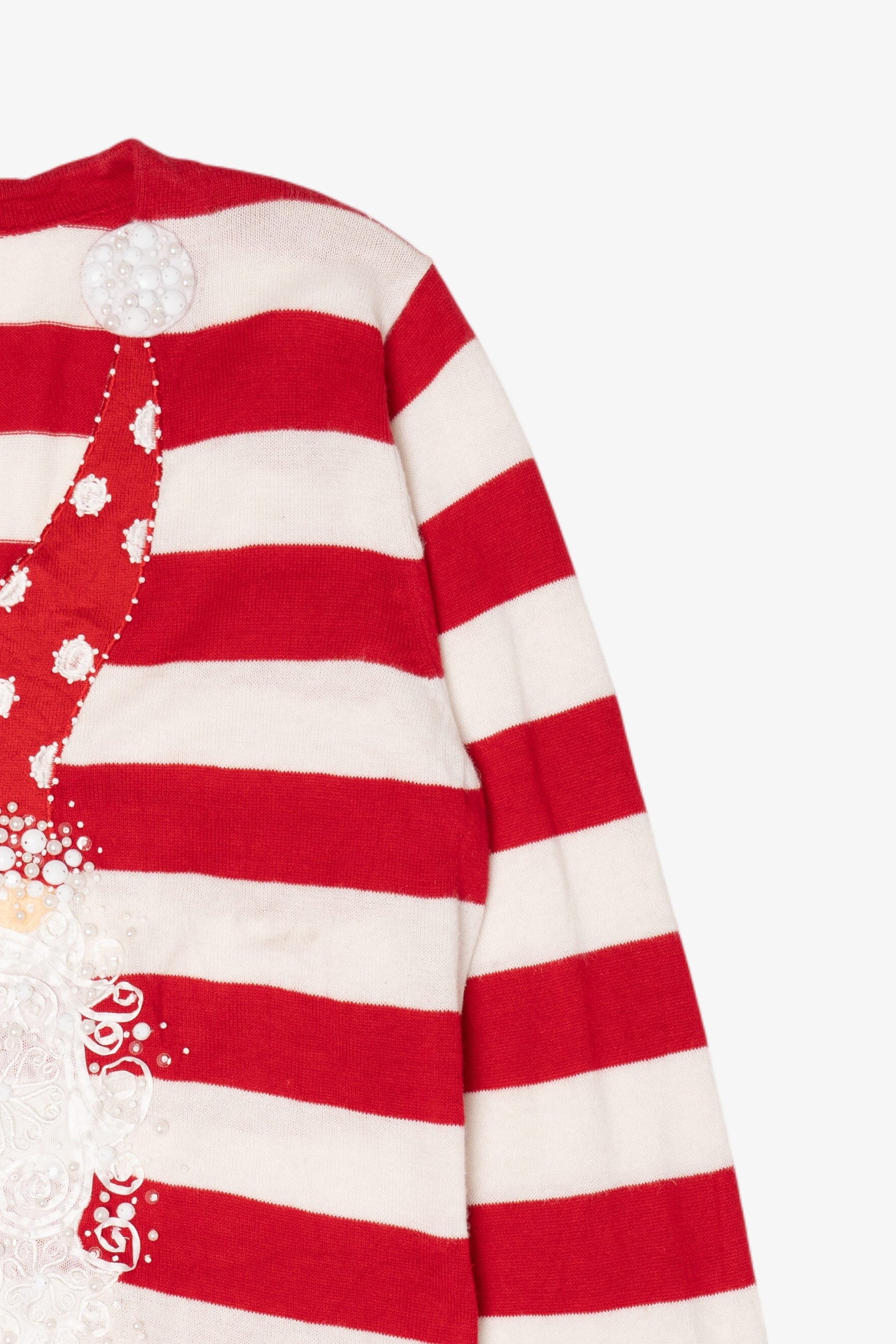 Vintage Y2k Lightweight Striped Berek Santa Ugly Christmas Pullover (2000s)