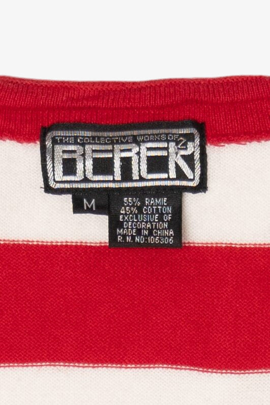 Vintage Y2k Lightweight Striped Berek Santa Ugly Christmas Pullover (2000s)