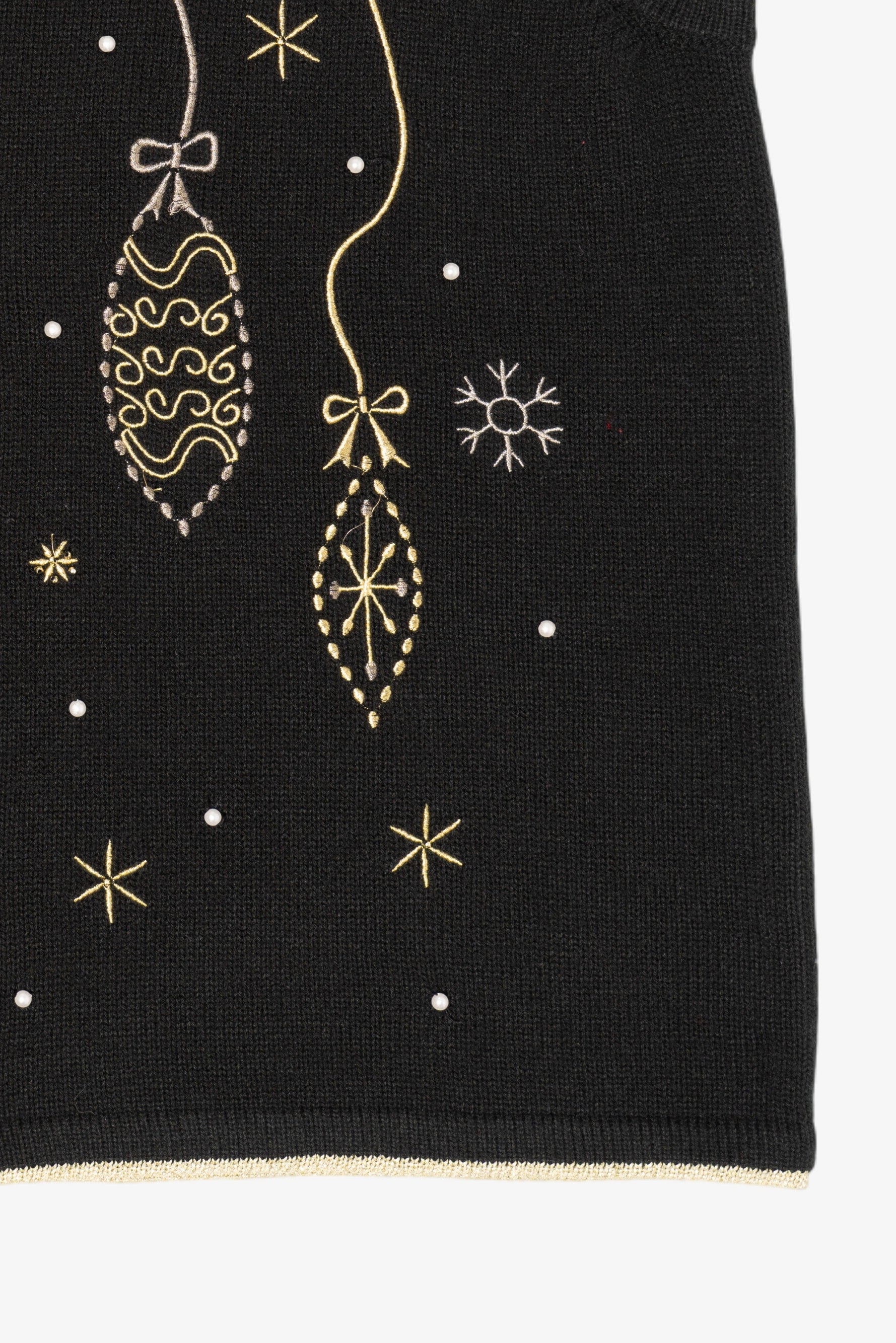 Vintage Black Unknown Ugly Christmas Vest (1990s)