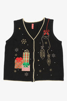 Vintage Black Unknown Ugly Christmas Vest (1990s)