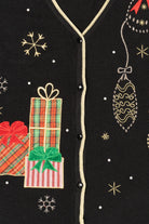 Vintage Black Unknown Ugly Christmas Vest (1990s)