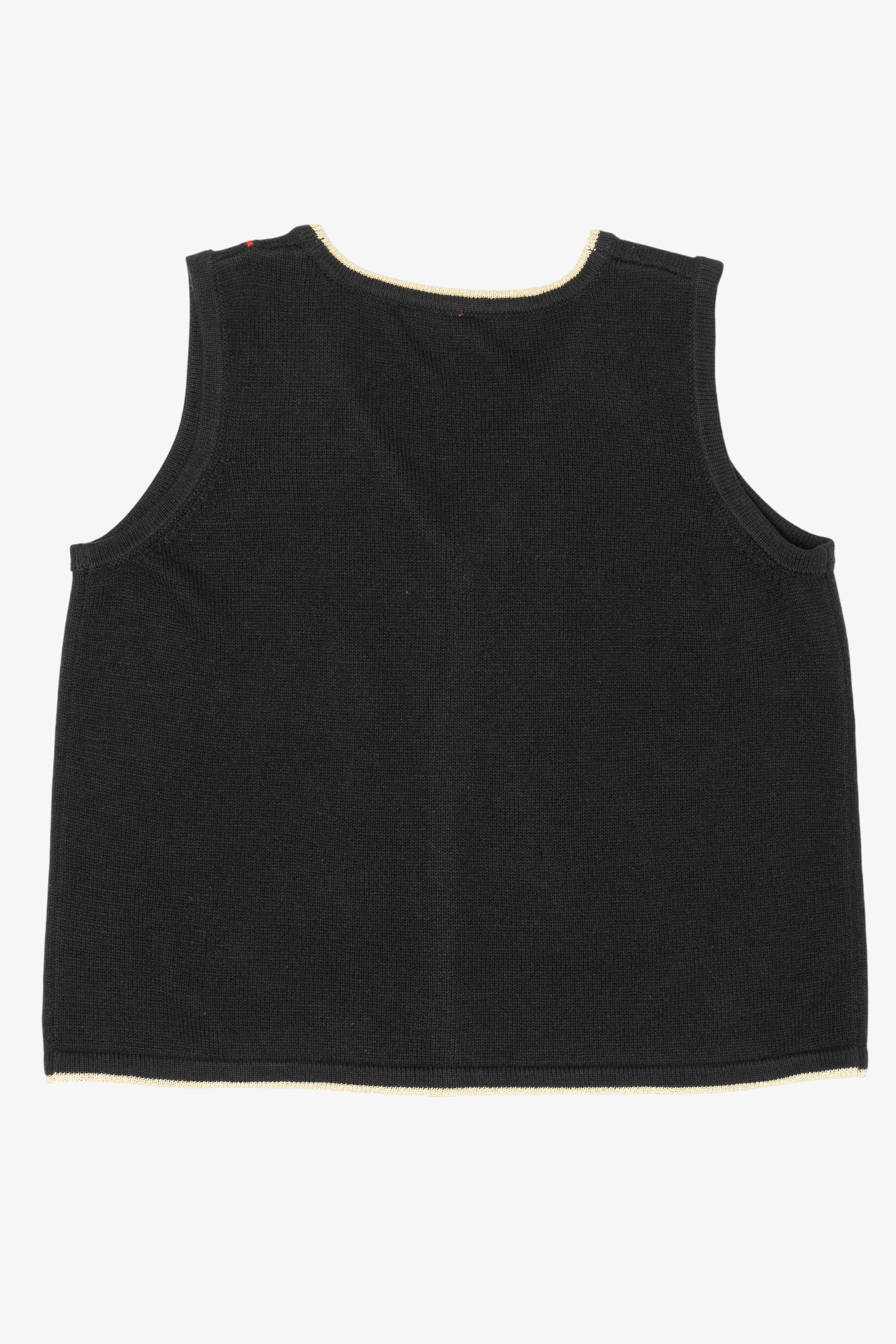 Vintage Black Unknown Ugly Christmas Vest (1990s)