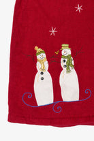Vintage Red Breckenridge Snowmen Ugly Christmas Vest (1990s)
