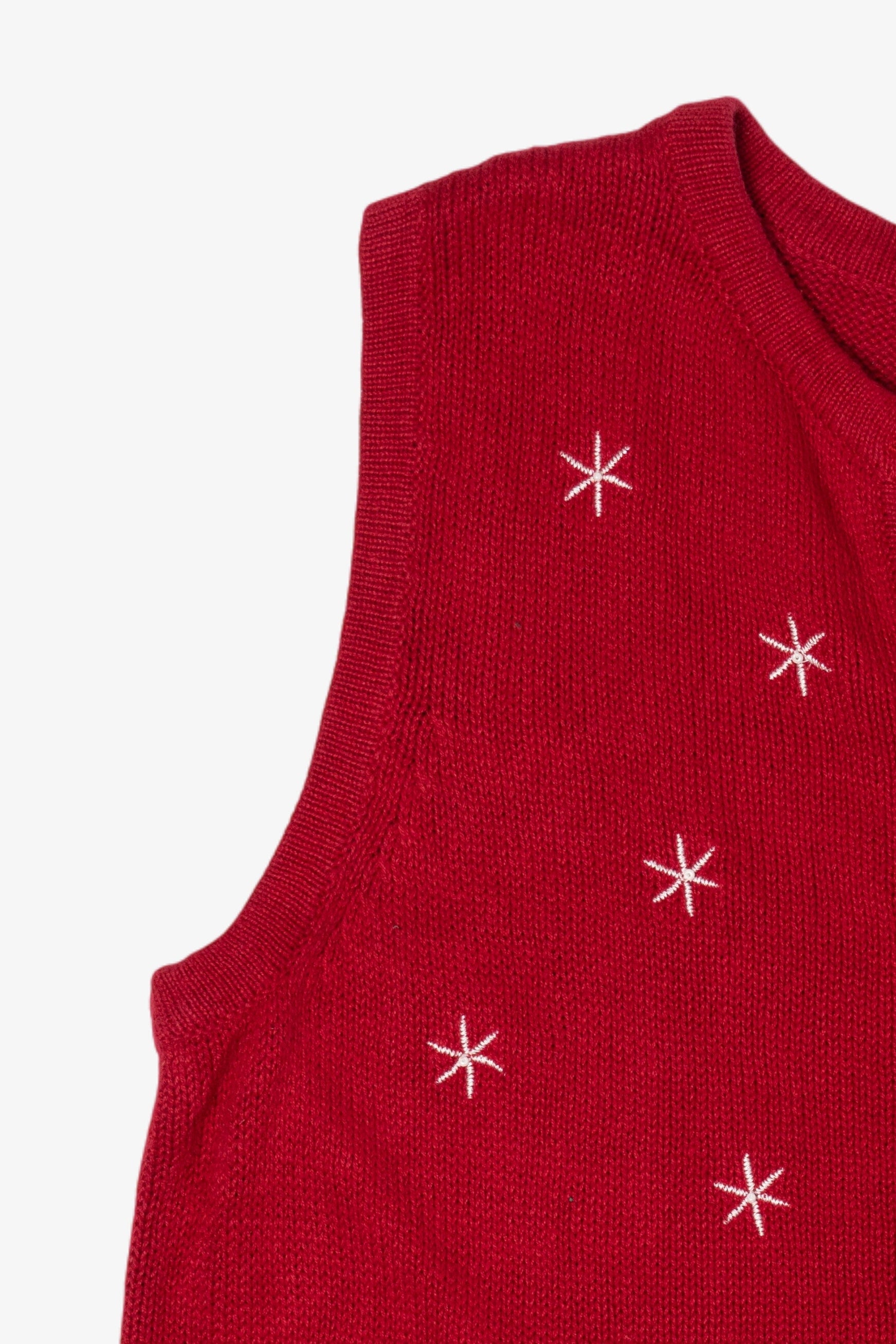 Vintage Red Breckenridge Snowmen Ugly Christmas Vest (1990s)