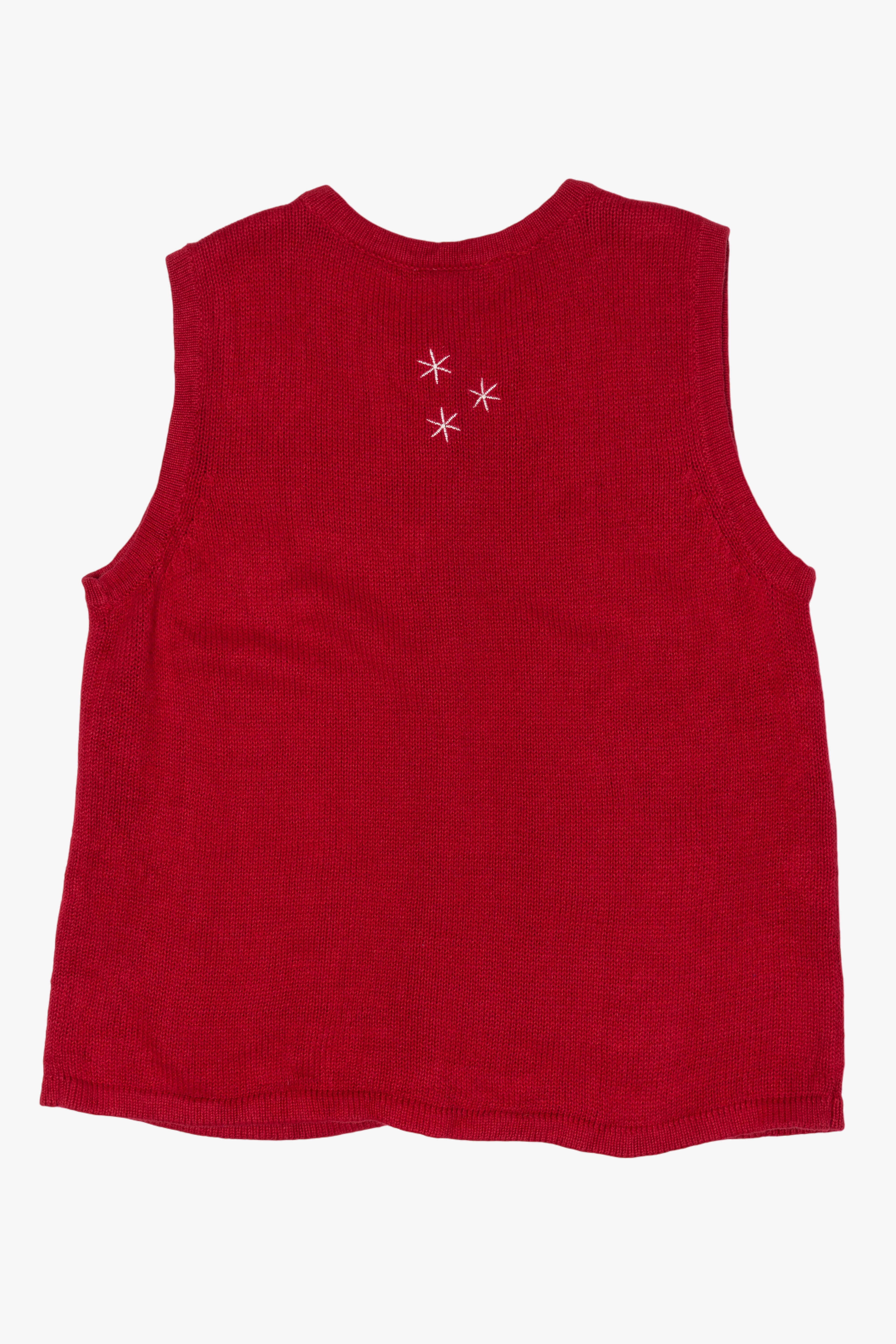 Vintage Red Breckenridge Snowmen Ugly Christmas Vest (1990s)