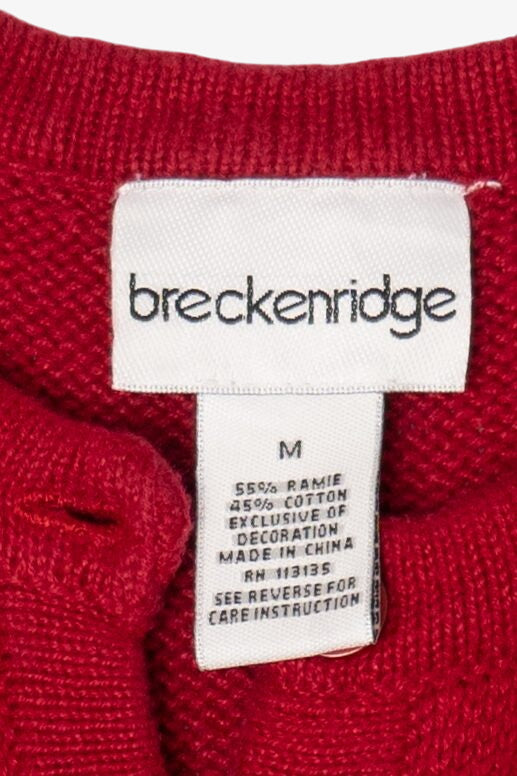 Vintage Red Breckenridge Snowmen Ugly Christmas Vest (1990s)