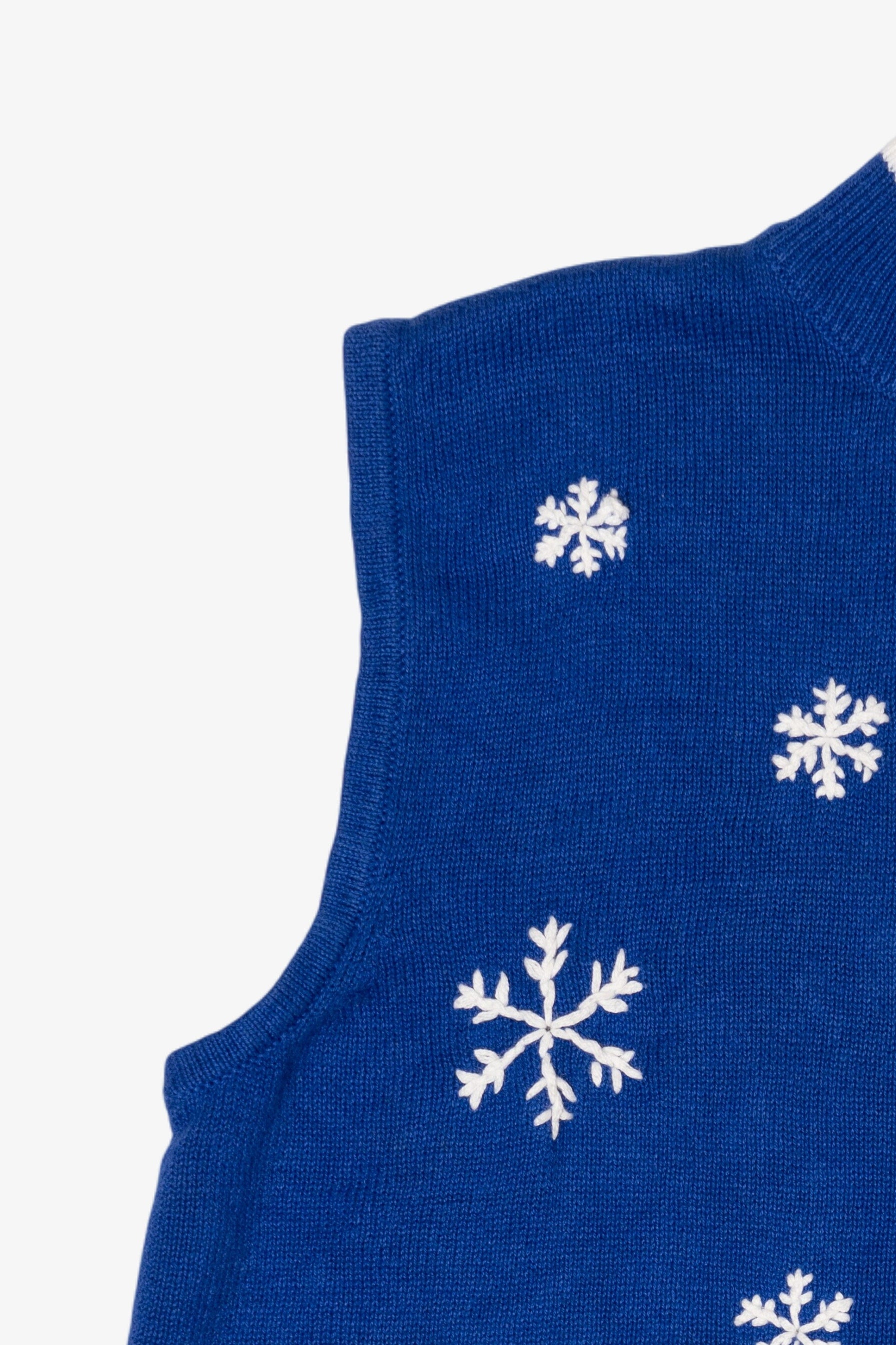 Vintage Blue Southern Lady Penguins Ugly Christmas Vest (1990s)