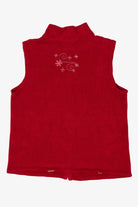 Vintage Red Christopher & Banks Polar Bear & Penguin Ugly Christmas Vest (1990s)