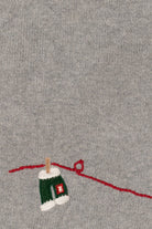 Vintage Gray Russ Ugly Clothesline Christmas Vest (1990s)