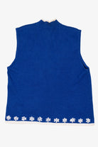 Vintage Blue Southern Lady Penguins Ugly Christmas Vest (1990s)