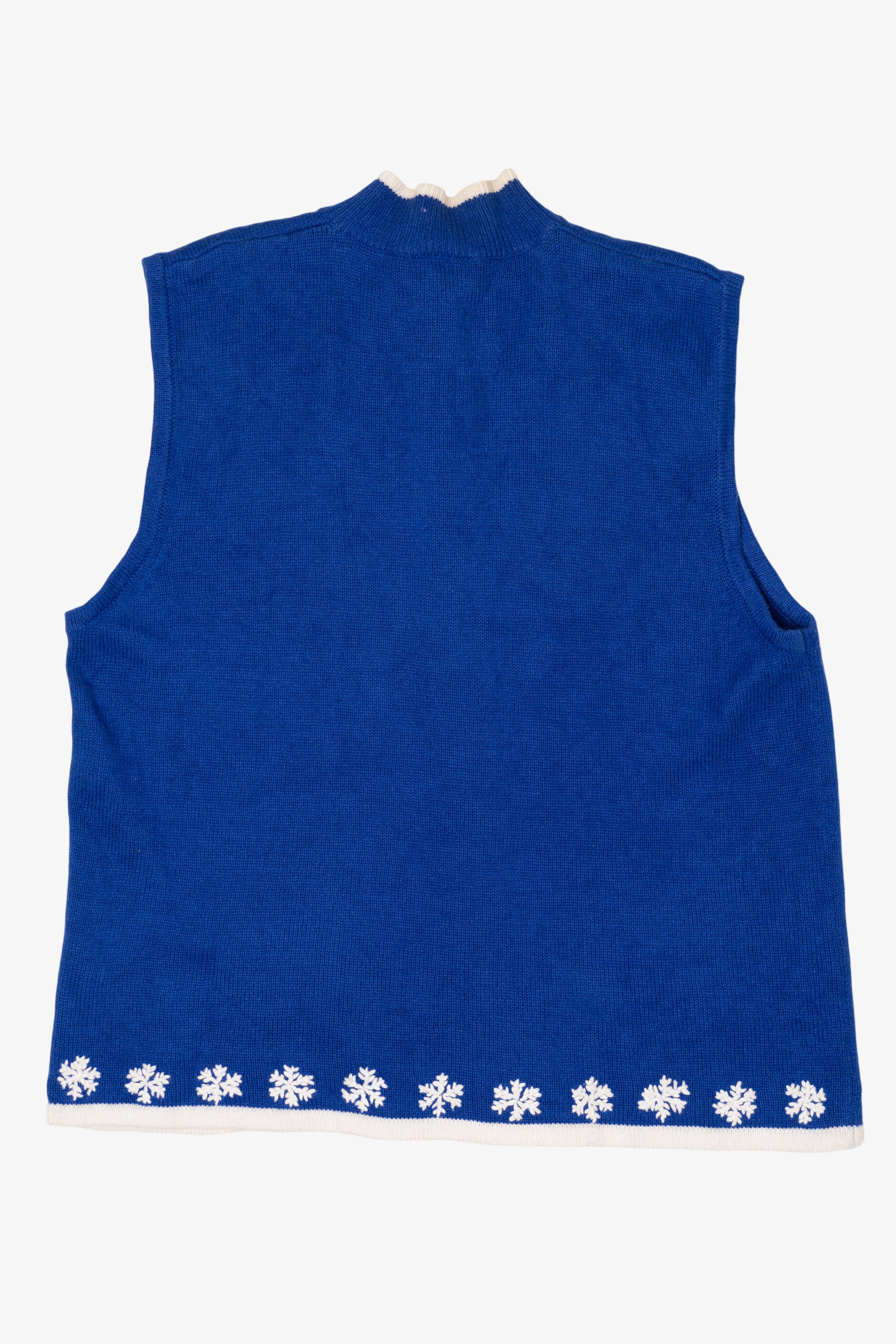 Vintage Blue Southern Lady Penguins Ugly Christmas Vest (1990s)