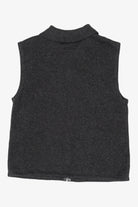 Vintage Dark Gray Crystal Kole Mittens Ugly Christmas Vest (1990s)