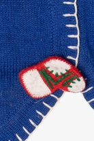 Vintage Blue Victoria Jones Ugly Christmas Vest (1990s)