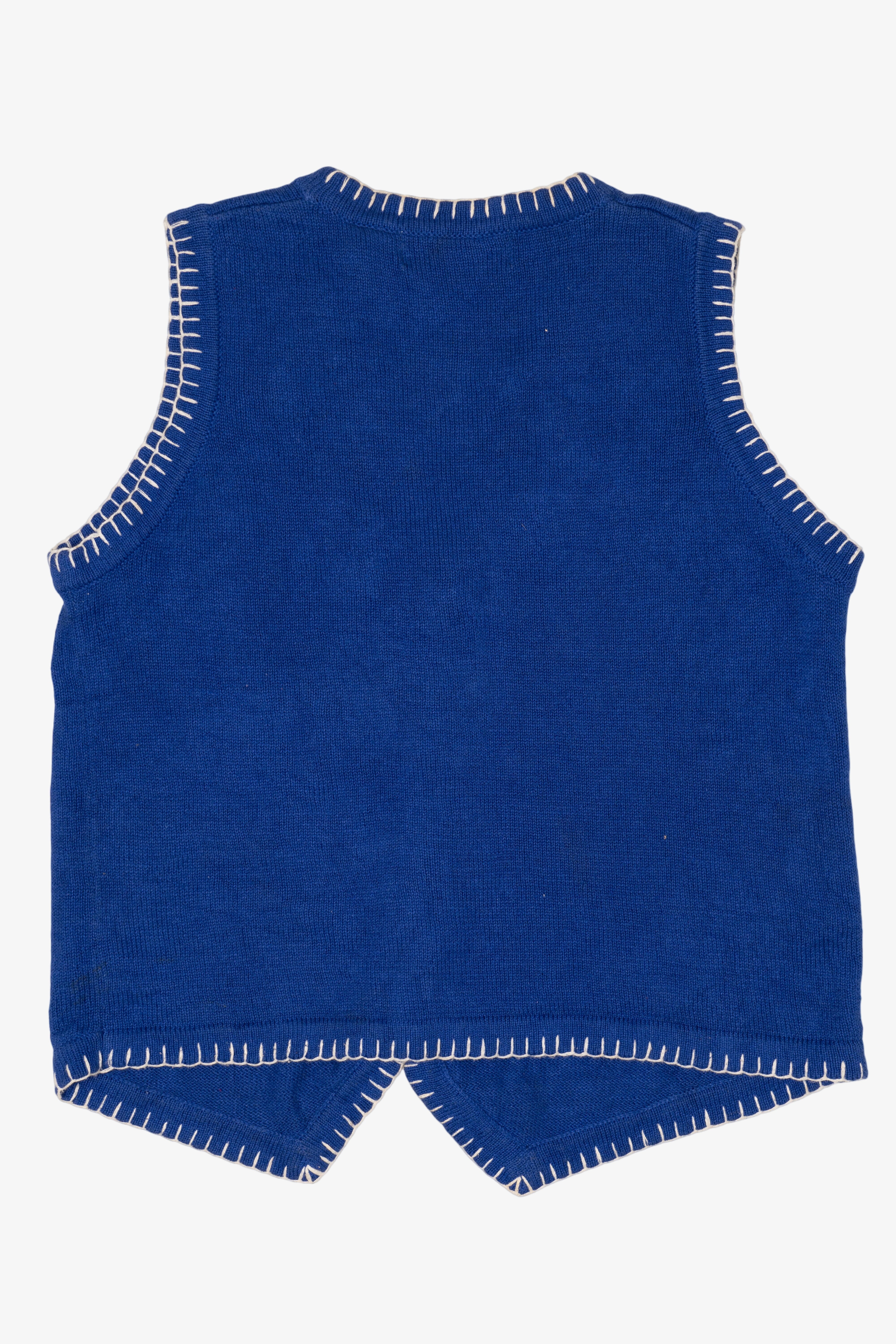 Vintage Blue Victoria Jones Ugly Christmas Vest (1990s)