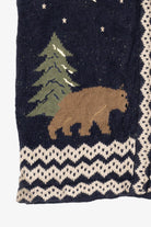 Vintage Blue Christopher & Banks Bear Ugly Christmas Vest (1990s)