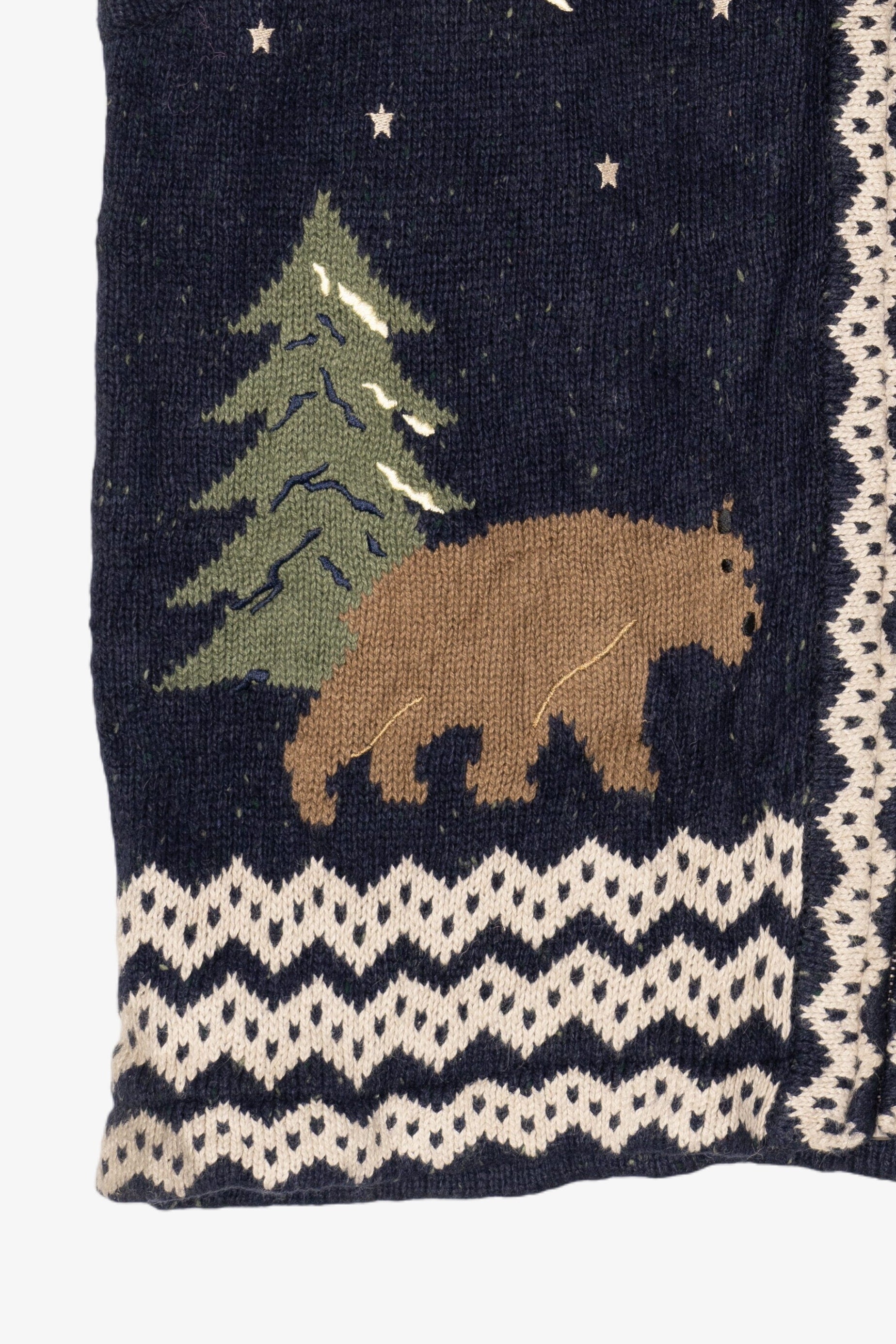 Vintage Blue Christopher & Banks Bear Ugly Christmas Vest (1990s)