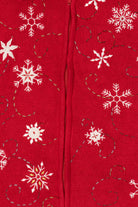 Vintage Red Ambra Snowflakes Ugly Christmas Vest (1990s)