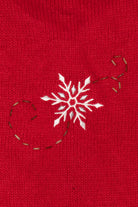 Vintage Red Ambra Snowflakes Ugly Christmas Vest (1990s)