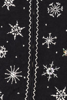 Vintage Black Mercer Street Snowflakes Ugly Christmas Vest (1990s)